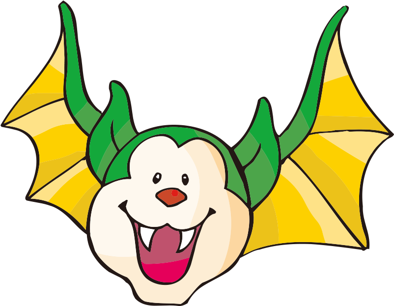 Halloween Bat Clipart At Getdrawings - 卡通 - Png Download (855x785), Png Download