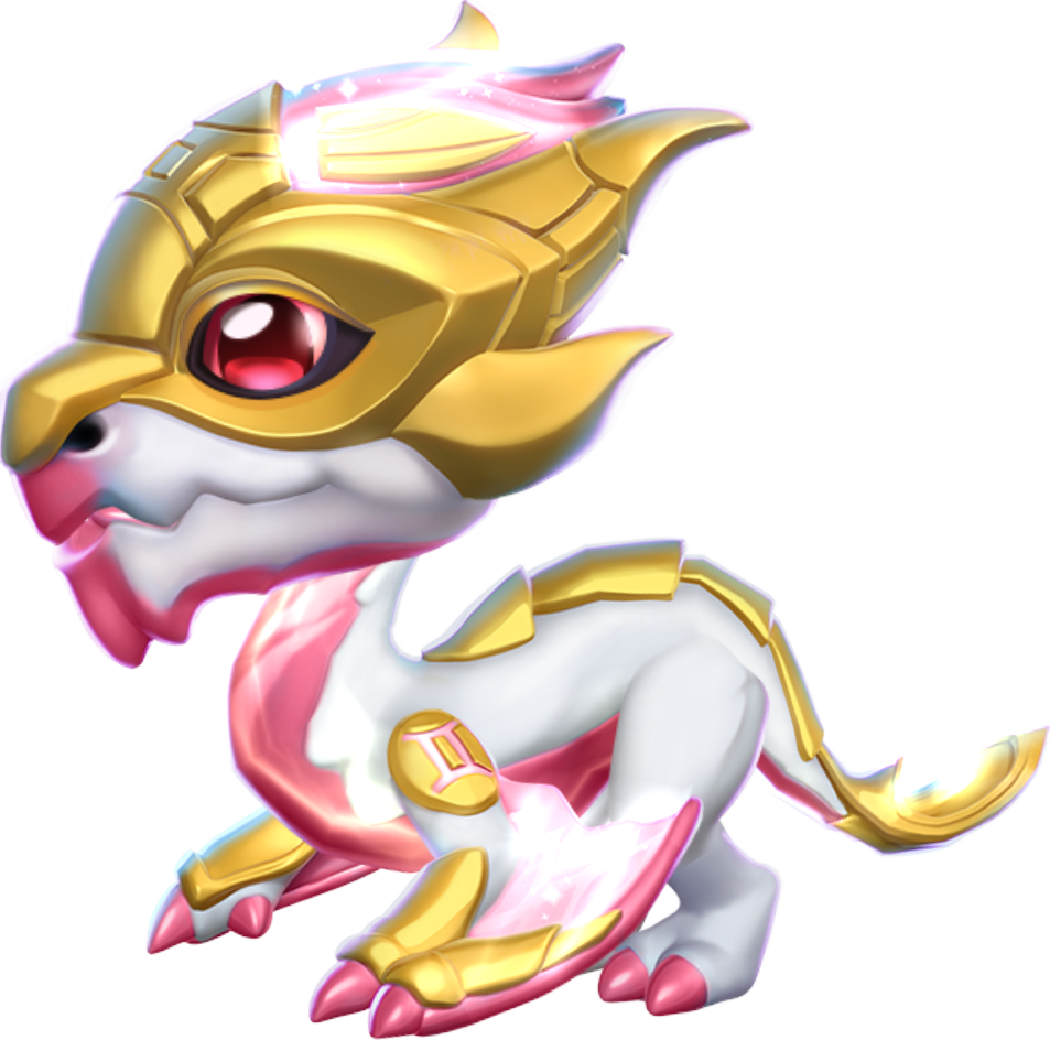 Gemini Alpha Dragon Baby - Cartoon Clipart (953x944), Png Download