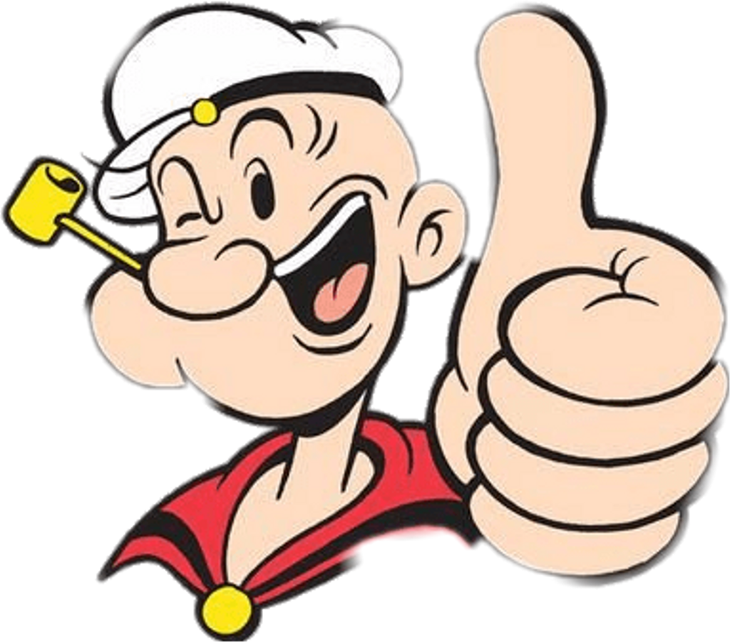 Popeye Thumb Up Png Clipart (1024x901), Png Download