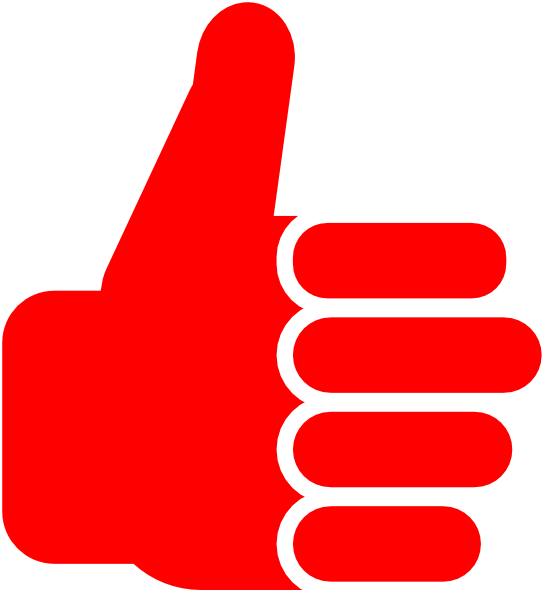 Original Png Clip Art File Red Thumbsup Svg Images - Thumbs Up Logo Png Transparent Png (558x598), Png Download
