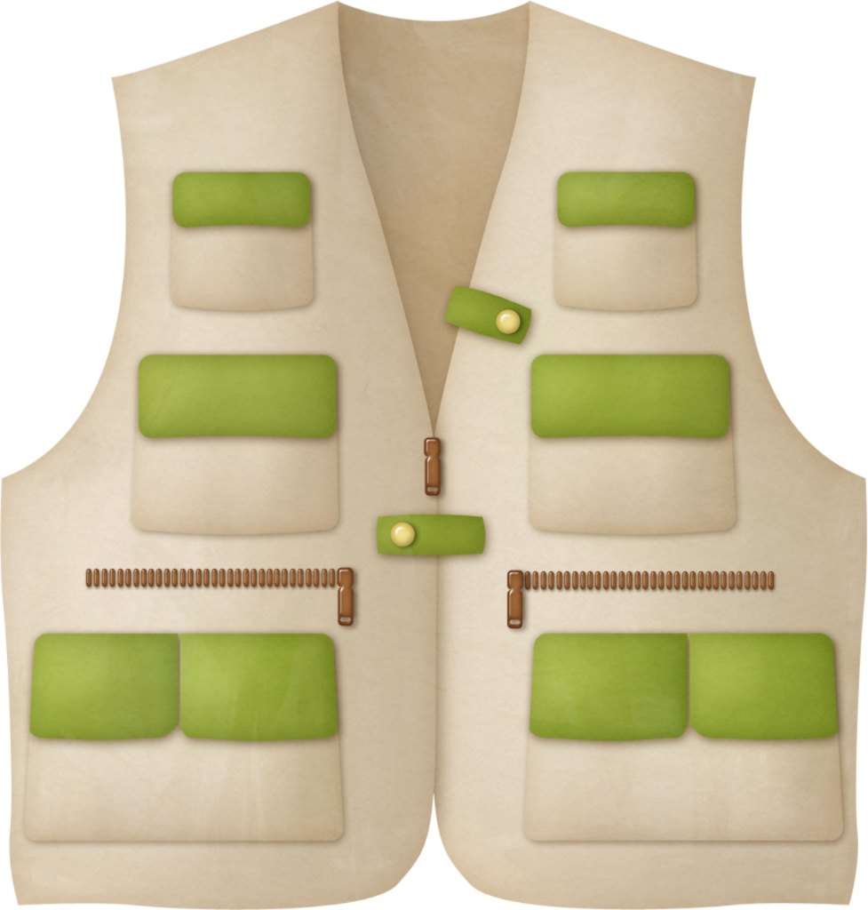 Fishing Jacket Fish Clipart, Fish Camp, Fishing Jacket, - Clip Art Fishing Vest - Png Download (977x1024), Png Download