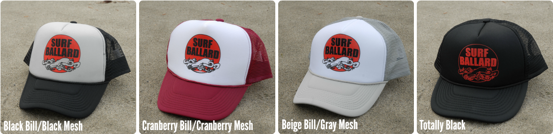 Surf Ballard Screen Printed Logo Trucker Hats - Baseball Cap Clipart (1140x285), Png Download