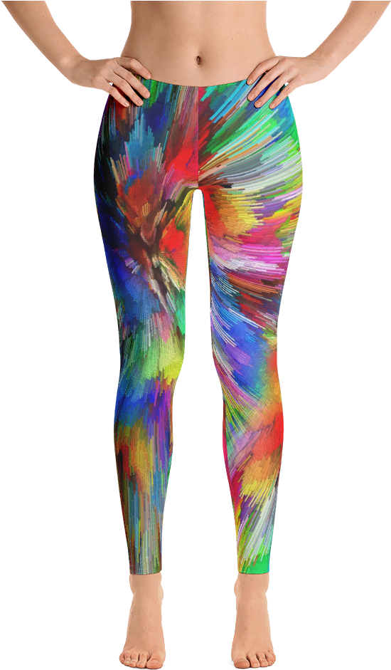 Image Of Color Explosion Leggings Clipart (550x941), Png Download