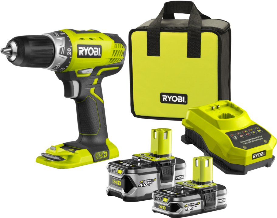 739218 - Ryobi Cordless Drill Set Clipart (1000x1000), Png Download