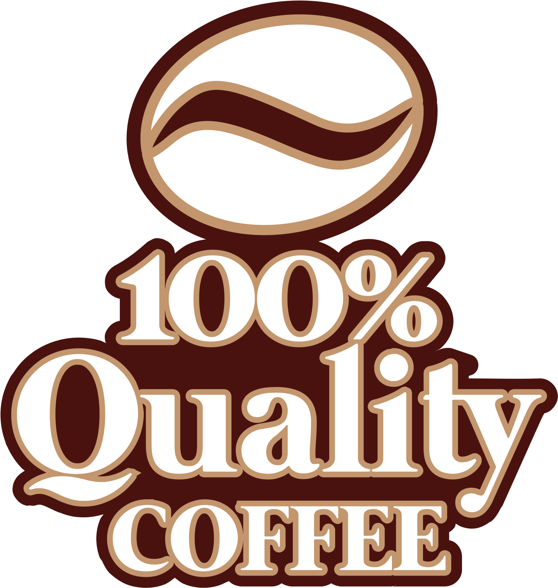 This Free Icons Png Design Of 100% Quality Coffee - Best Coffee Logo Png Clipart (2383x2400), Png Download