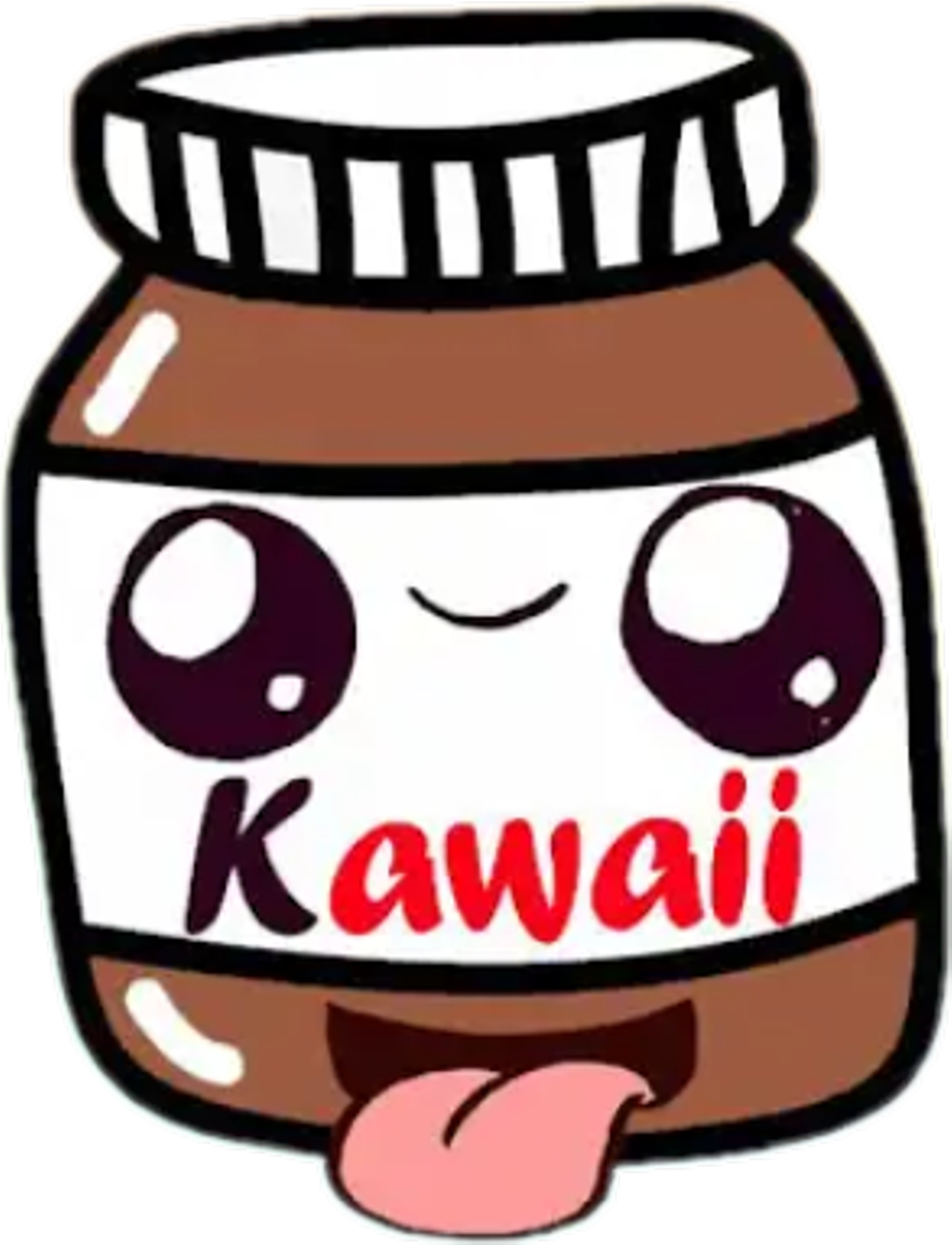 Nutella Sticker - Kawaii Fondos De Pantalla Clipart (1024x1339), Png Download