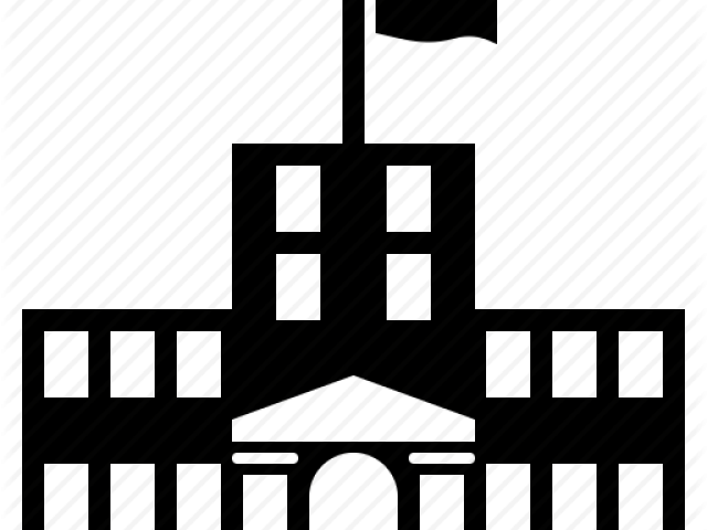 School Building Icon - Illustration Clipart (640x480), Png Download