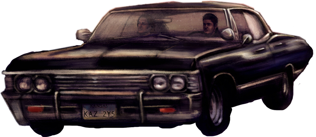 #impala #dean #sam #winchester #supernatural #spn #akf - Supernatural Wallpaper Iphone Clipart (1024x445), Png Download