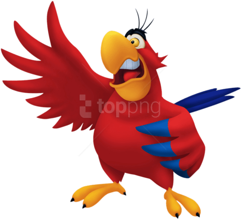 Free Png Download Transparent Aladdin Parrot Iago Png - Disney Aladdin Iago Clipart (850x758), Png Download