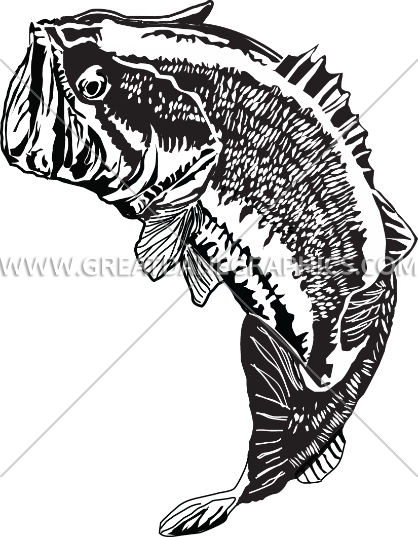Large Mouth Bass Jumping Clipart (825x1060), Png Download