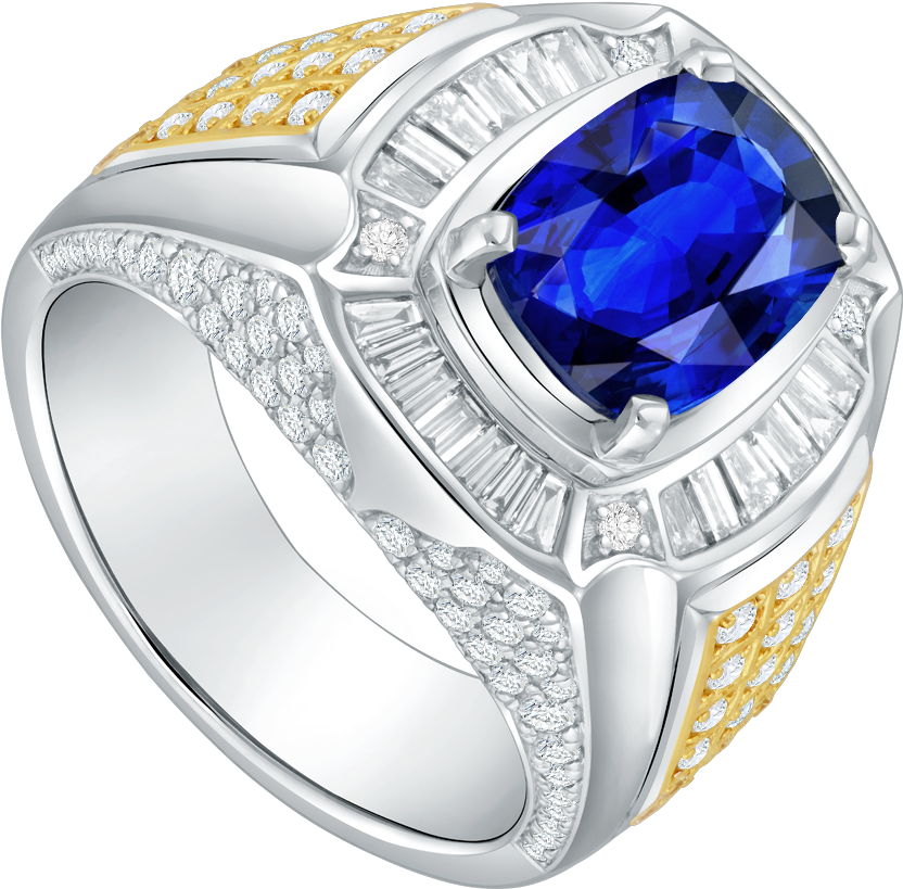 Mens Ring Sapphire Clipart (1000x1000), Png Download