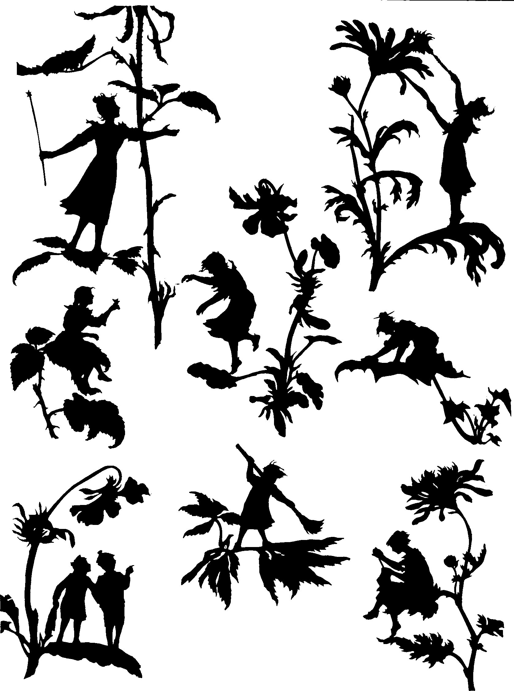 Fairy Silhouettes - Silhouette Clipart (1677x2251), Png Download