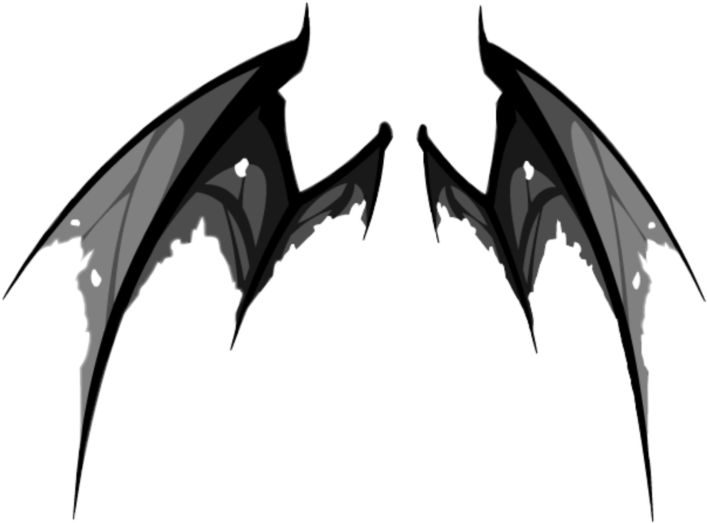 #wing #wings #demon #demonwings #black #tattered - Demon Wings Transparent Background Clipart (1024x758), Png Download