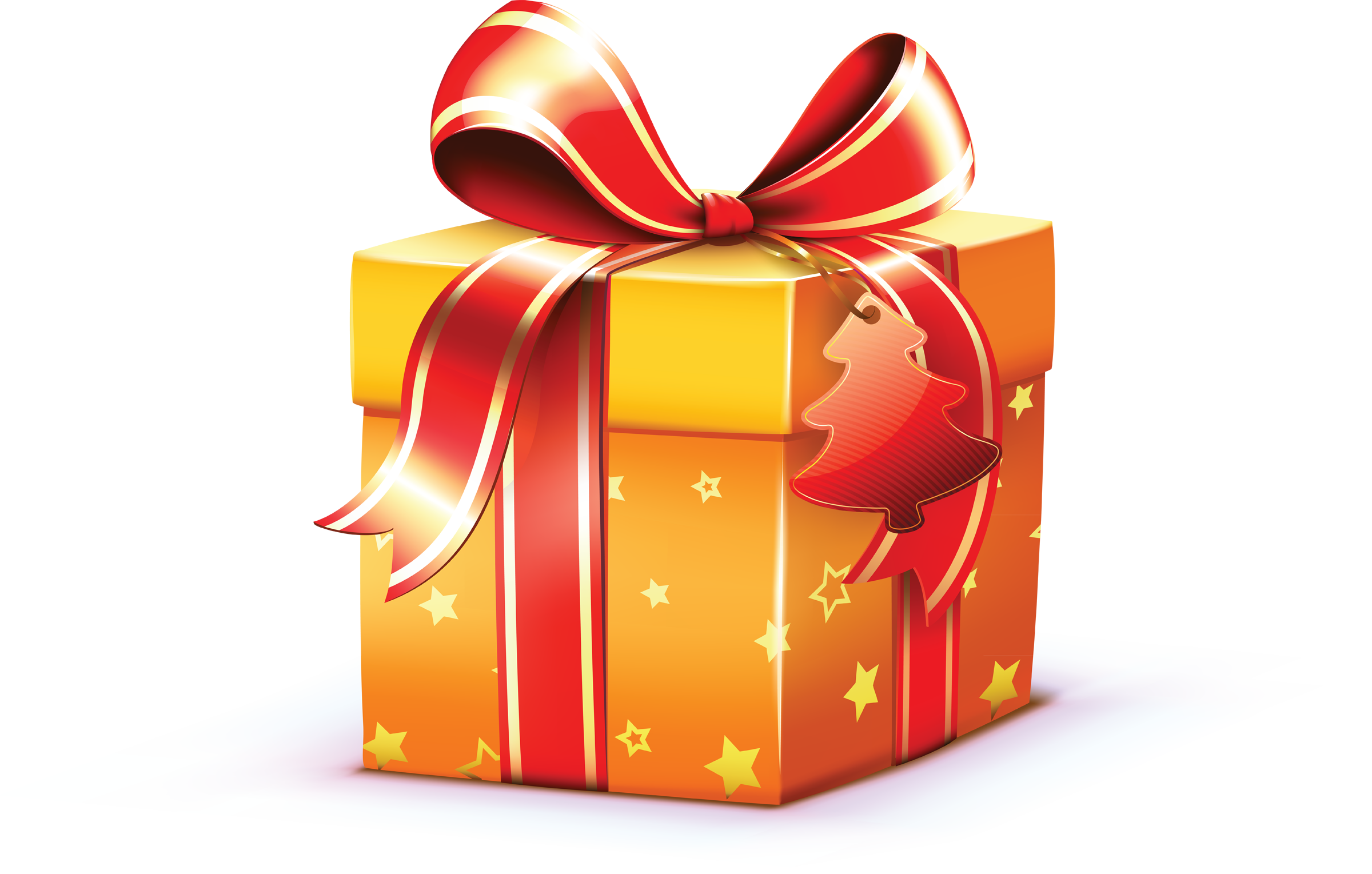 Holiday Gift Wrapping - Presente De Natal Desenho Clipart (2400x1529), Png Download
