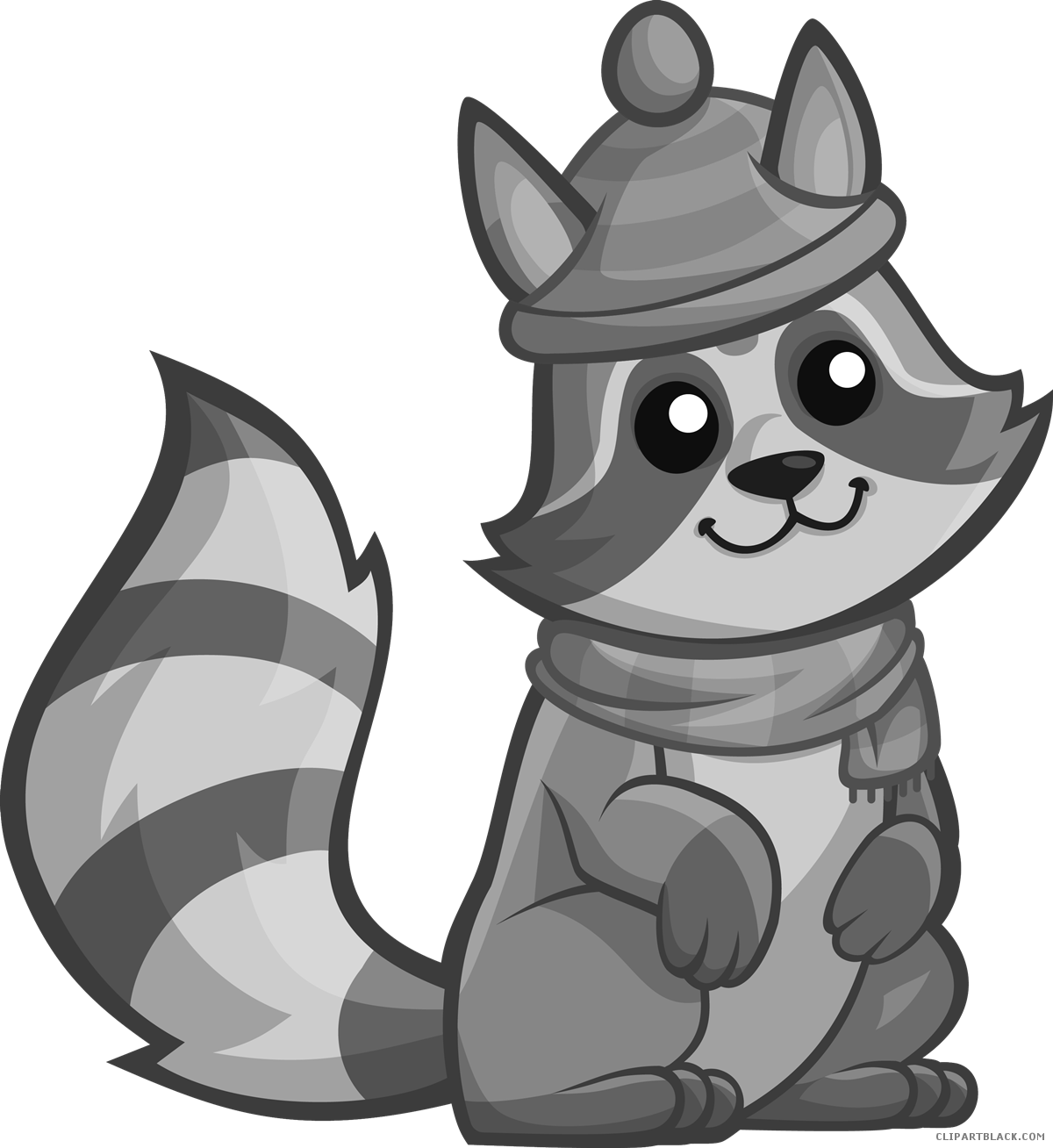 Raccoon Clipart - Small Raccoon Clip Art - Png Download (1200x1308), Png Download
