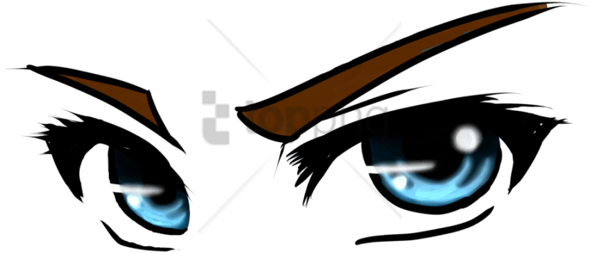 Free Png Anime Eye Transparent Png Image With Transparent - Anime Eyes Transparent Background Clipart (850x365), Png Download
