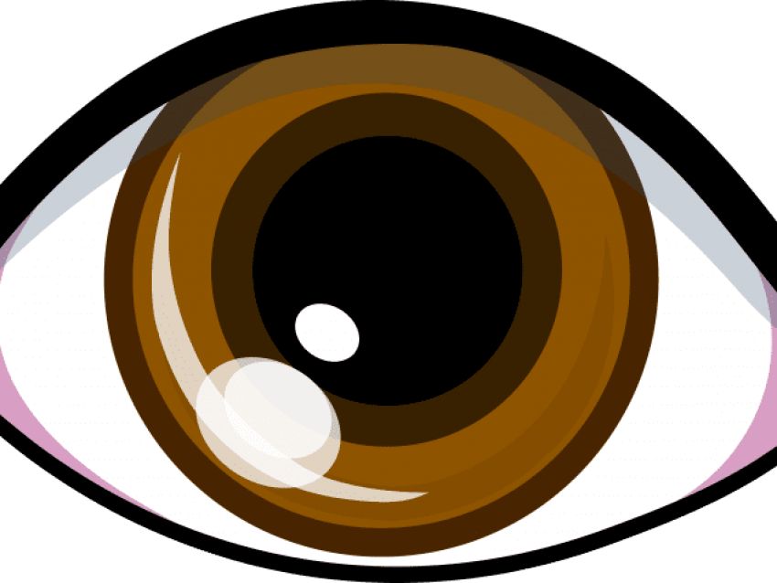 Cartoon Brown Eyes Clipart (850x638), Png Download