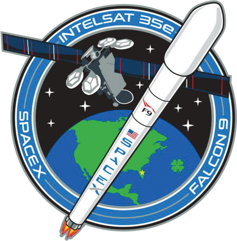Spacex To Launch Intelsat 35e Satellite - Intelsat 35e Clipart (820x831), Png Download
