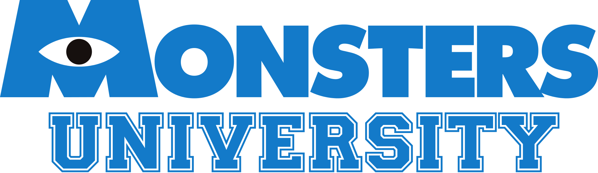 Monster University Logo - Logo Monster Inc University Vector Clipart (2000x580), Png Download