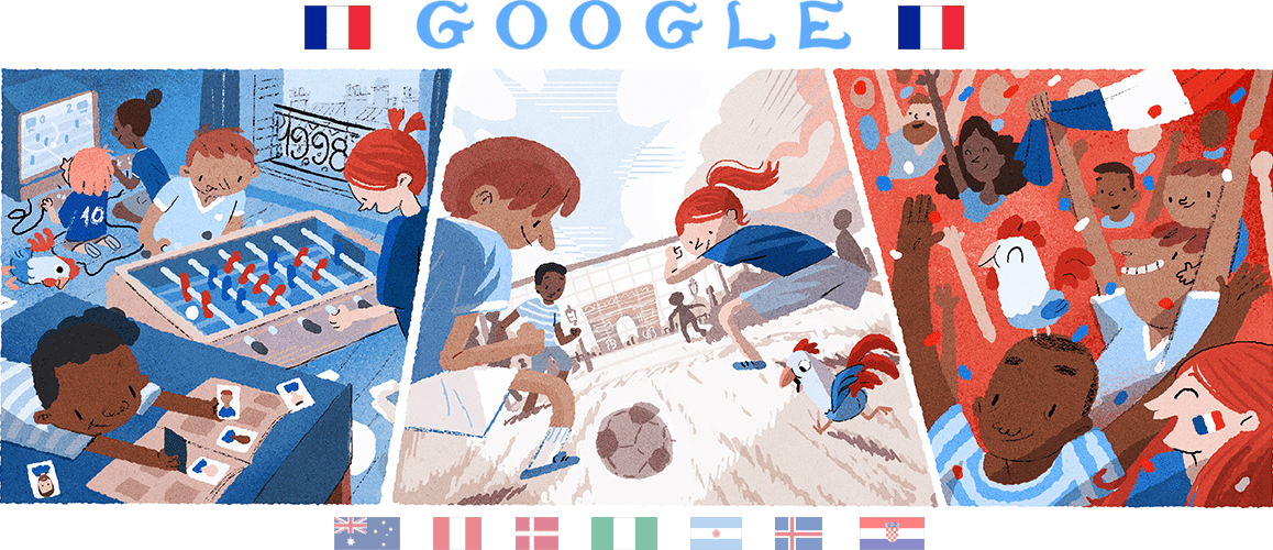 Show Headers - Google World Cup Doodle 2018 Clipart (1158x500), Png Download
