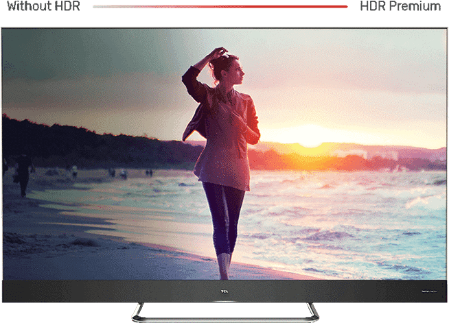 Tcl Qled Tv Features Hdr Premium 800 Technology So - Girls In Beach Sunset Clipart (740x471), Png Download