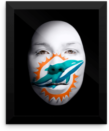 Face Of Miami Dolphins - Illustration Clipart (600x600), Png Download