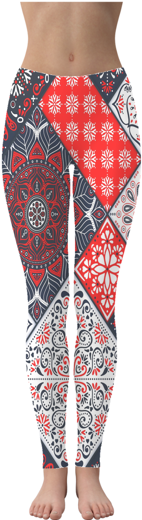 Bandana Fever Red Bandana Crosshatch Print Leggings - Pajamas Clipart (1024x1024), Png Download