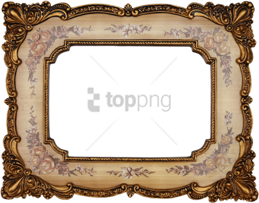 Free Png Old Wooden Frame Png Png Image With Transparent - Transparent Vintage Picture Frame Clipart (850x680), Png Download