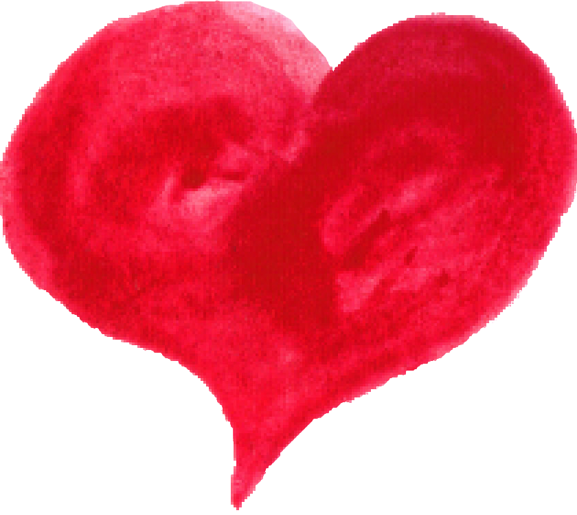 10 Red Watercolor Heart Png Transparent Onlygfx Com - Watercolor Hearts Transparent Background Clipart (840x749), Png Download
