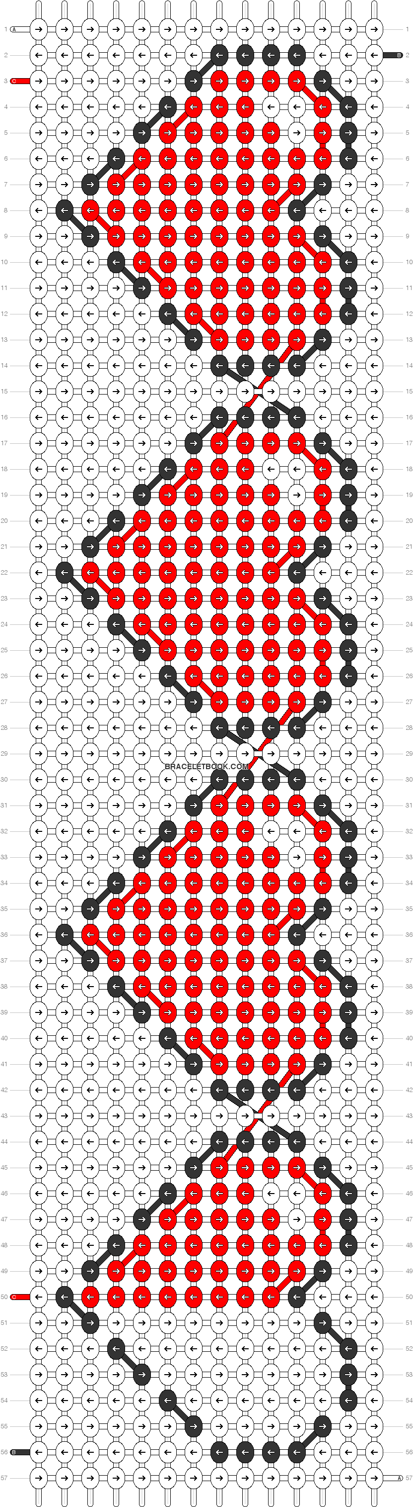 8-bit Heart Friendship Bracelet Pattern Clipart (844x3036), Png Download