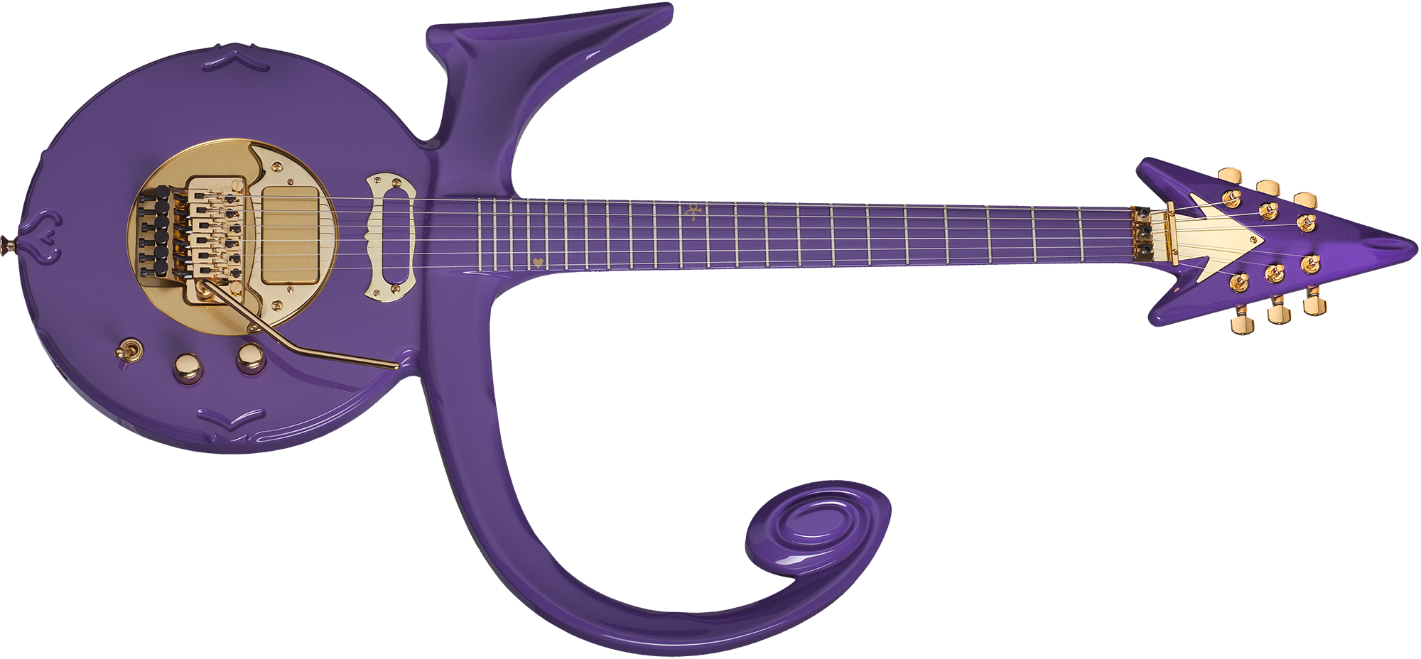Prince Symbol Purple - Prince Symbol Guitar Clipart (2000x928), Png Download