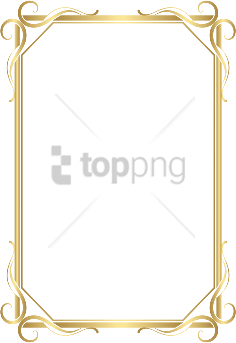 Free Png 3d Gold Border Png Png Image With Transparent - Png Golden Border Clipart (480x691), Png Download