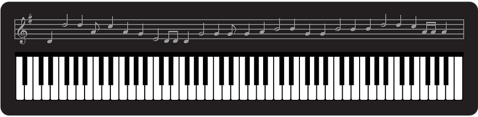 Keyboard Organ Instrument Piano Musical Cl Clipart (960x480), Png Download