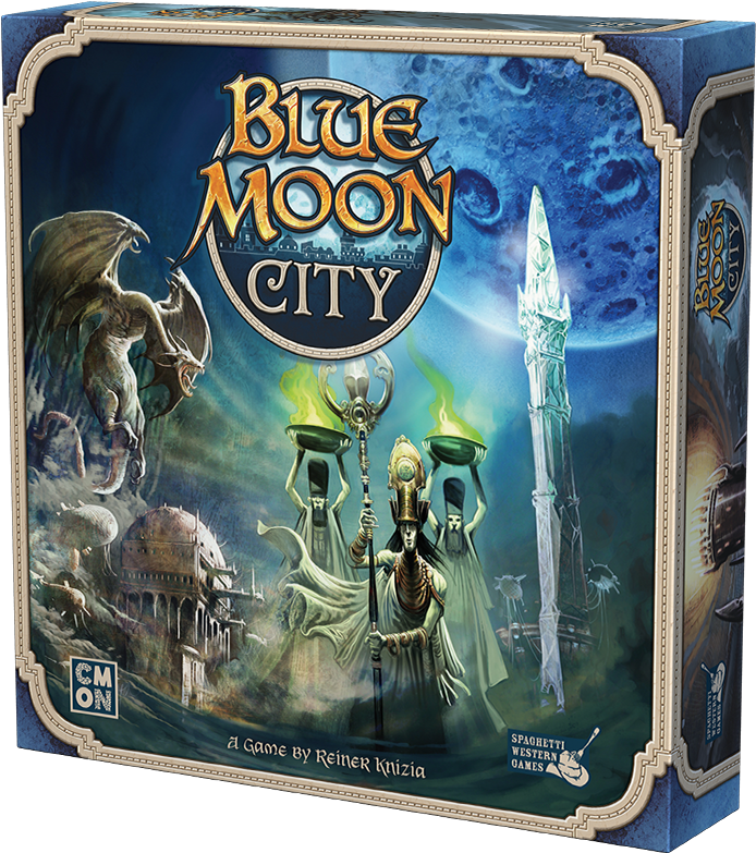 Blue Moon City - Blue Moon City Board Game Cmon Clipart (920x898), Png Download
