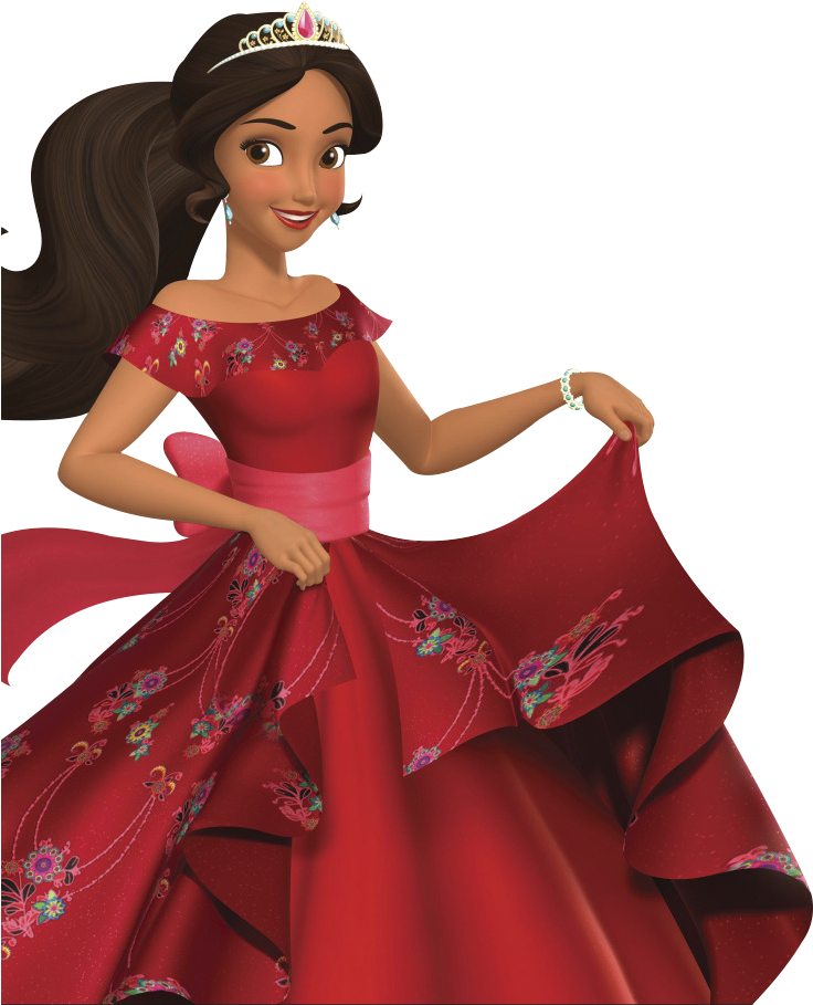 Elena Of Avalor Red Dress Clipart (740x937), Png Download