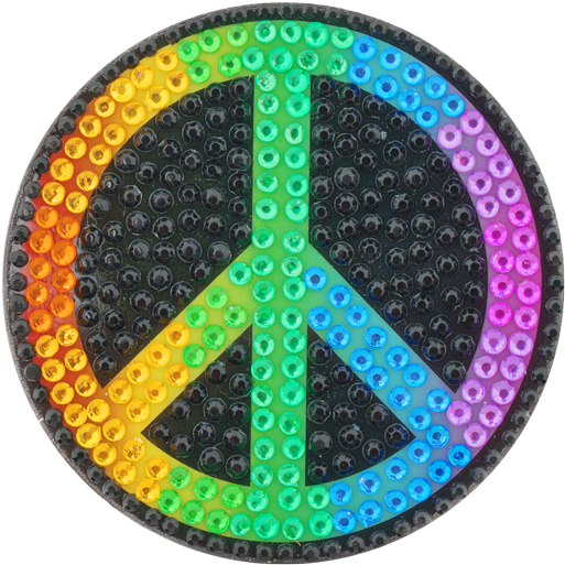 Rainbow Peace Sign Stickerbeans - Peace Ornaments Clipart (600x600), Png Download