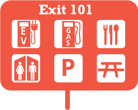 Highway Sign Graphic Icon - Carmine Clipart (640x480), Png Download