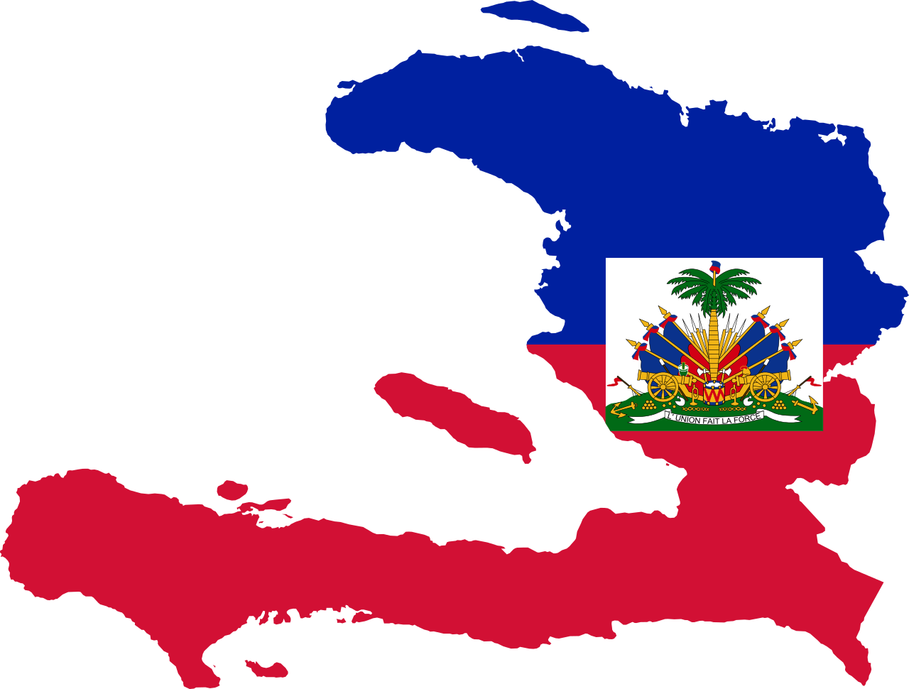 Flag Map Of Haiti Clipart (1280x970), Png Download