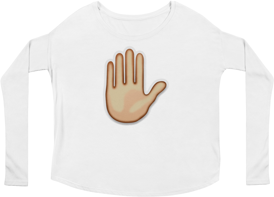 Women's Emoji Long Sleeve T-shirt Clipart (954x688), Png Download