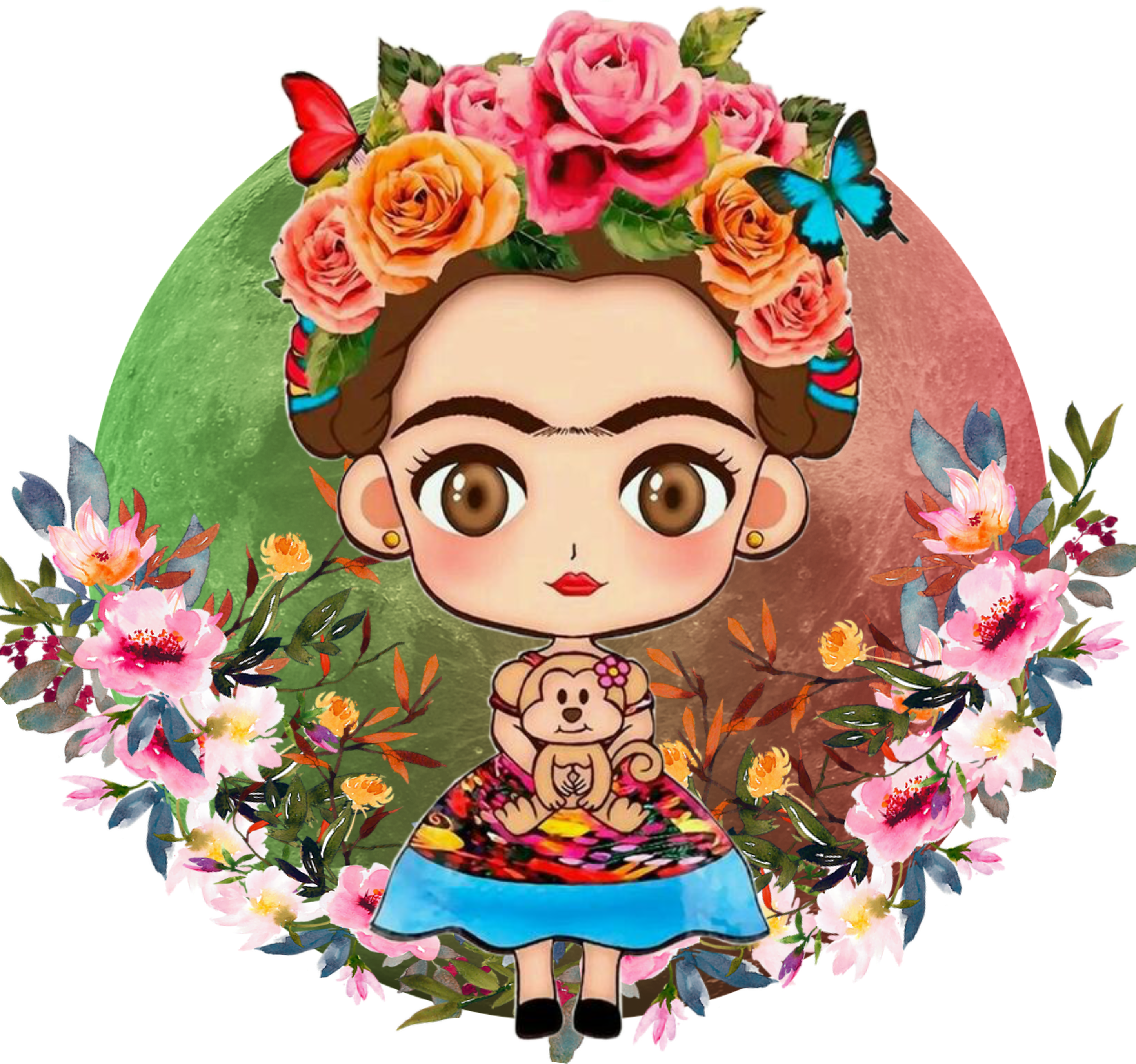 #fridakahlo #mexico #cool - Dulceros De Frida Kahlo Clipart (1024x1024), Png Download