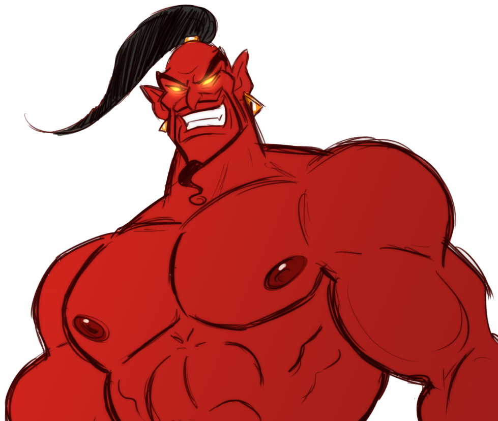 557kib, 1042x829, Genie Jafar - Genie Jafar Muscle Clipart (1042x829), Png Download