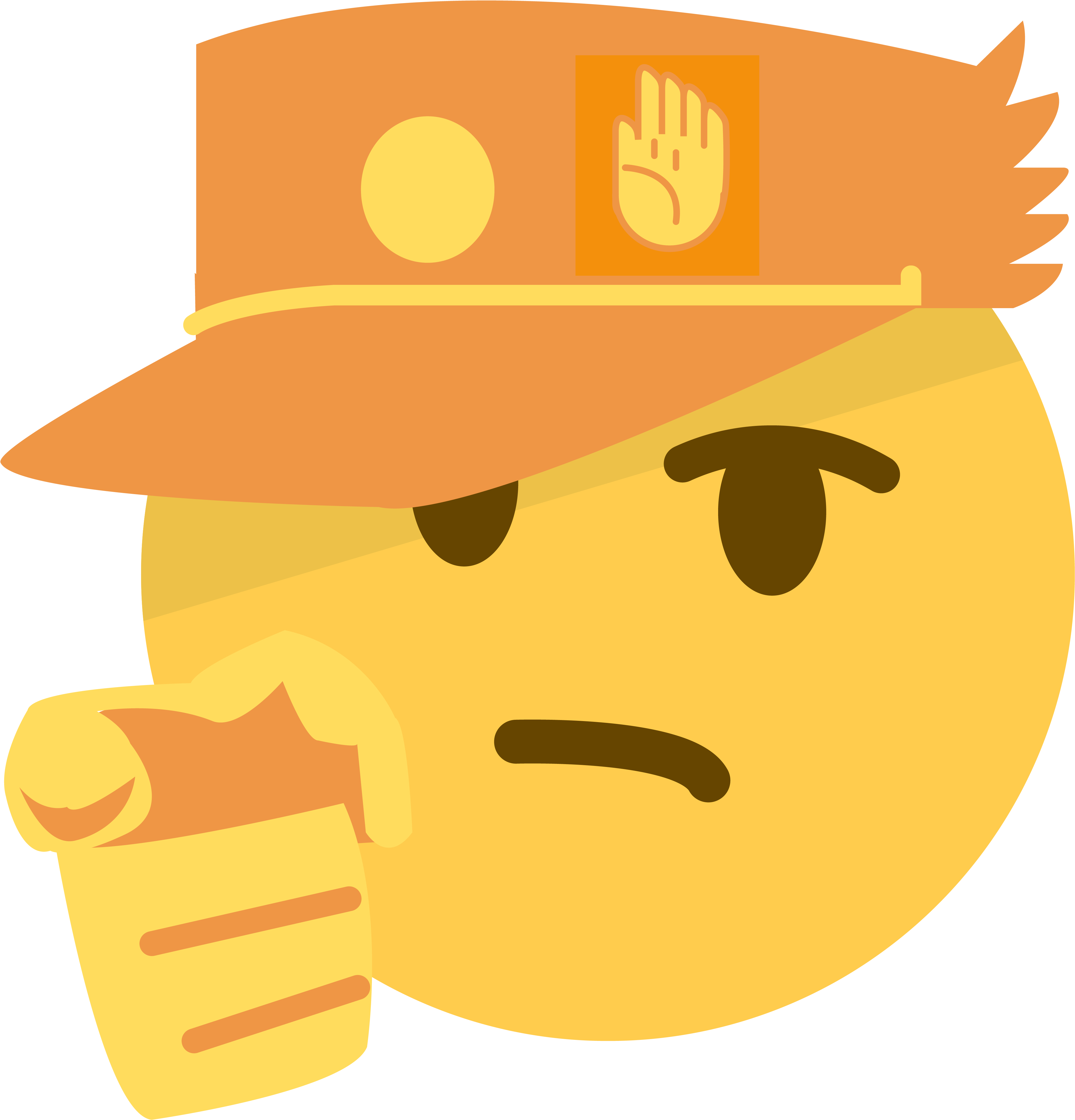 Download High Definition Jotaro Think - Jojo Thinking Emoji Clipart Png
