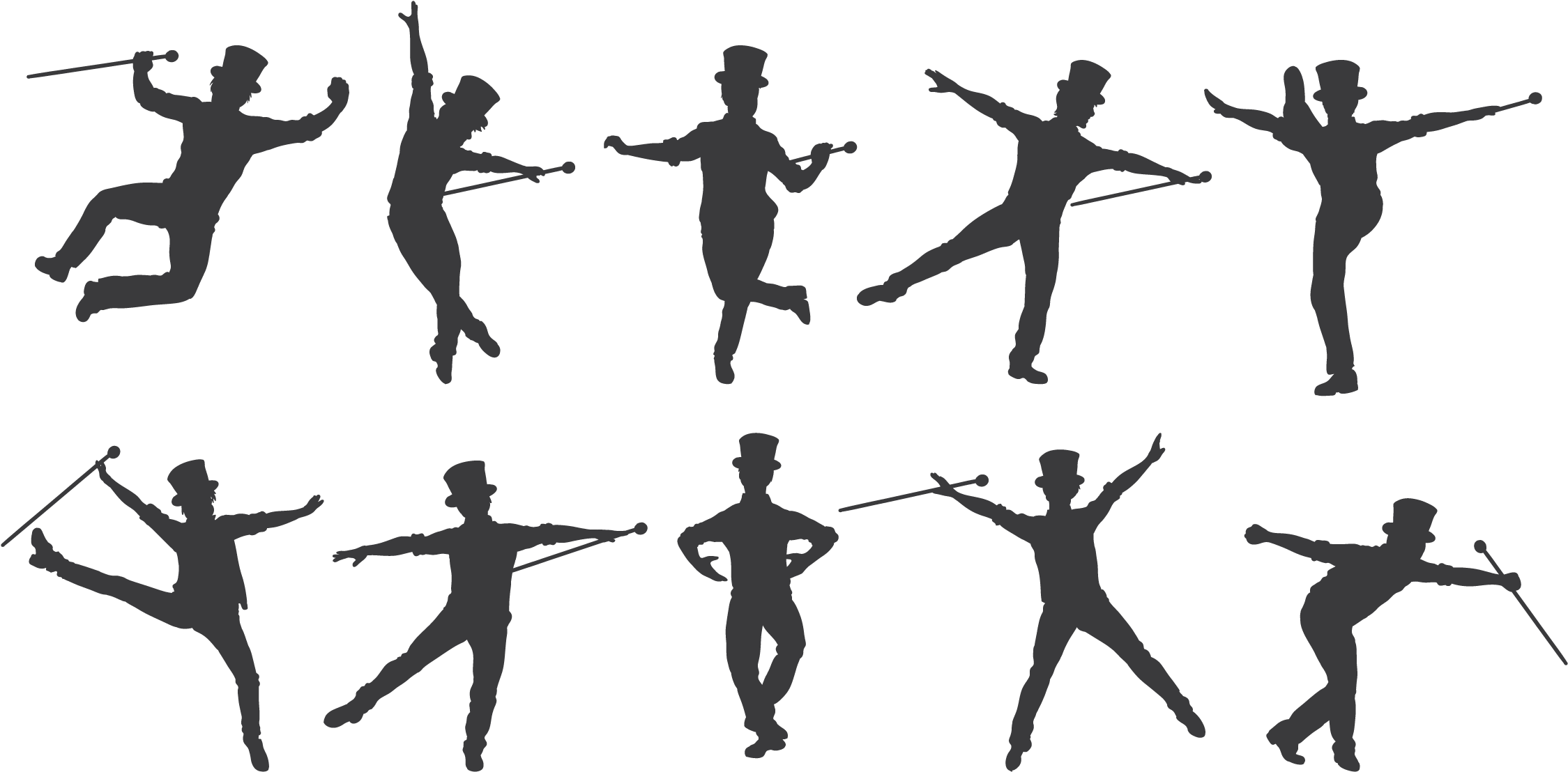 View large size Fascinating Tap Dance Silhouette Clipart - Dance Pattern Pn...