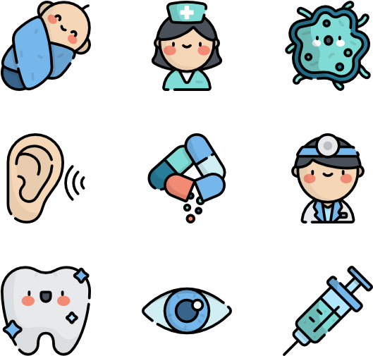 Hospital - Kawaii Icon Family Clipart (600x564), Png Download