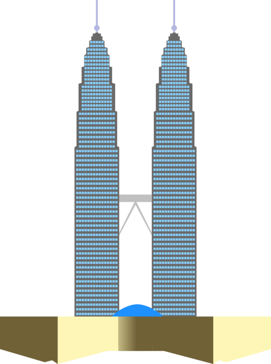 Petronas Towers World Trade Center Jumeirah Emirates - Petronas Twin Towers Clipart - Png Download (558x750), Png Download