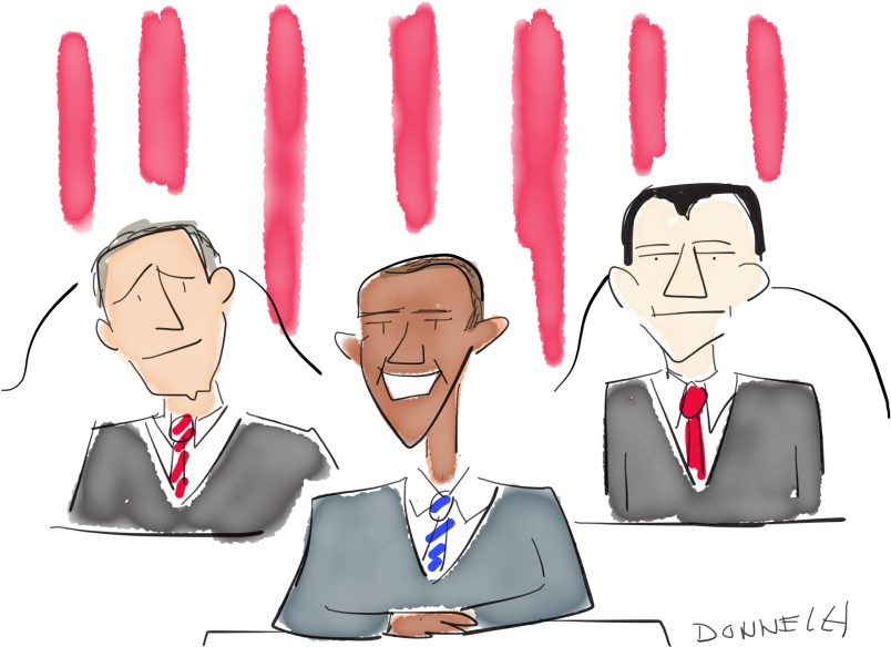 Live Drawing Obama's Last State Of The Union, - Cartoon Clipart (900x675), Png Download