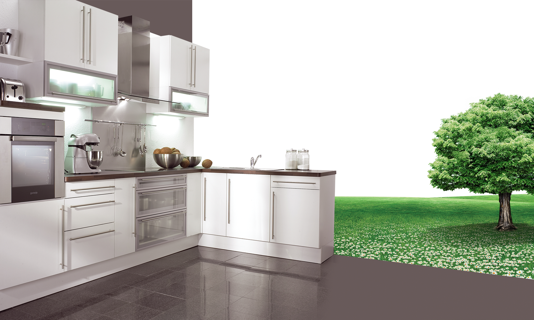 Kitchen Png Transparent File - Kitchen Cabinet Clipart (1800x1080), Png Download