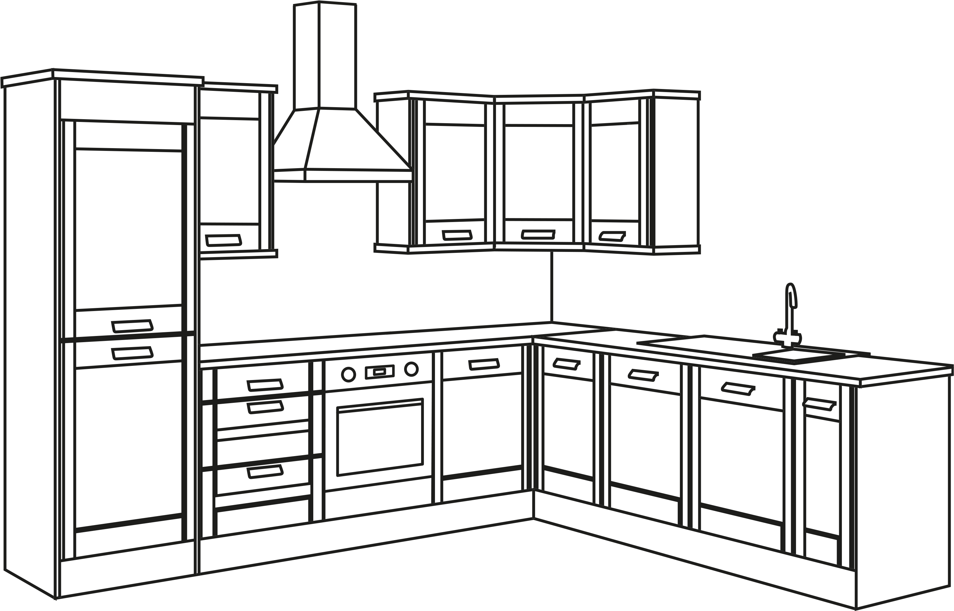 Dream Kitchen Drawing Easy Clipart (3543x2444), Png Download