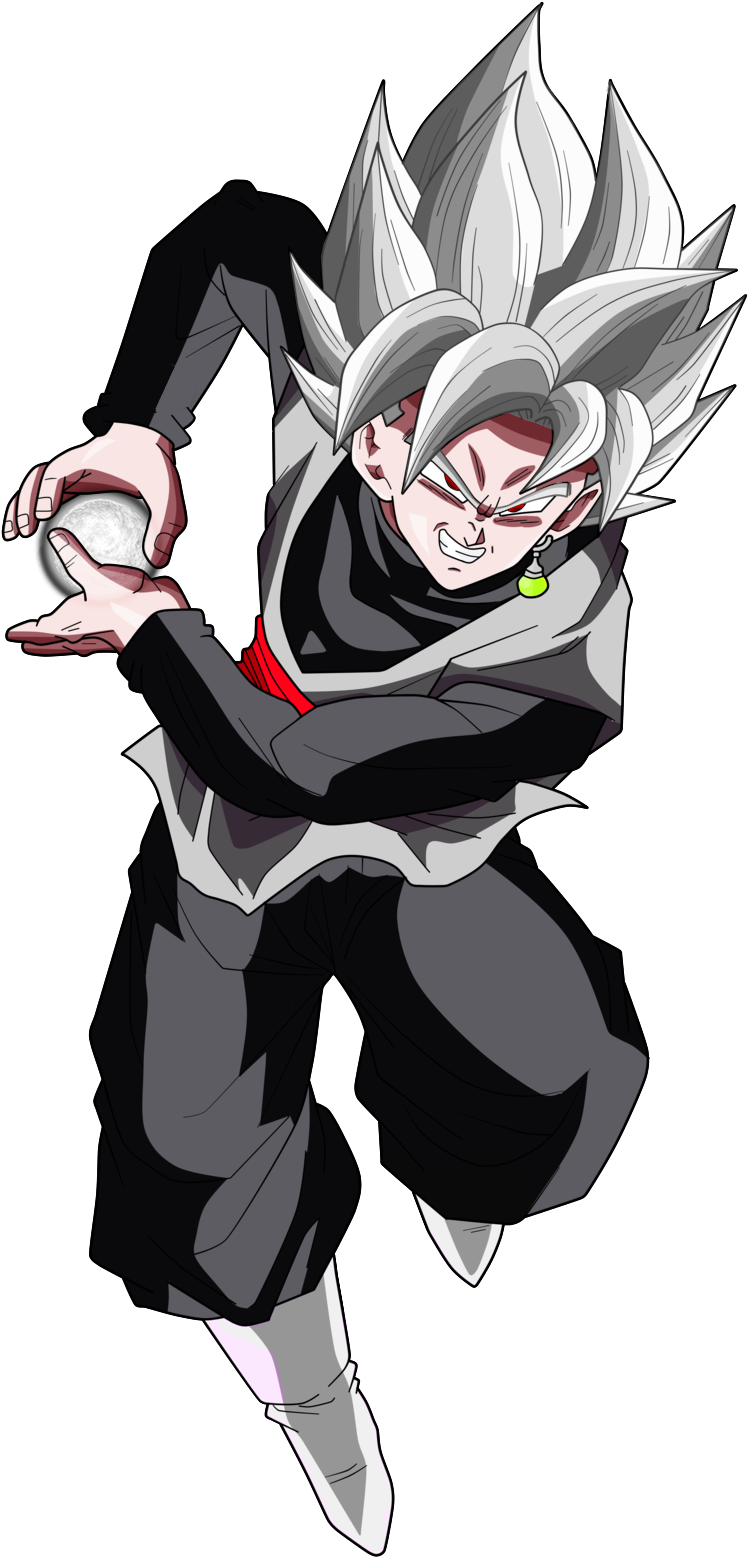 Black Goku Ssj White - Goku Black Rose Kame Hame Ha Clipart (524x1089), Png Download