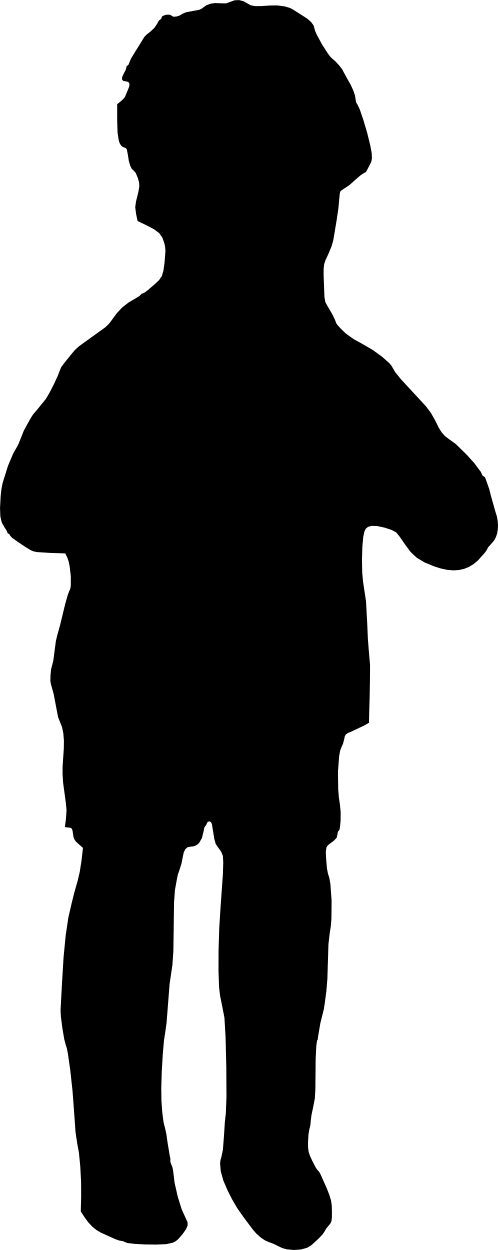 Boy Silhouette - Fat Woman Silhouette Png Clipart (498x1250), Png Download